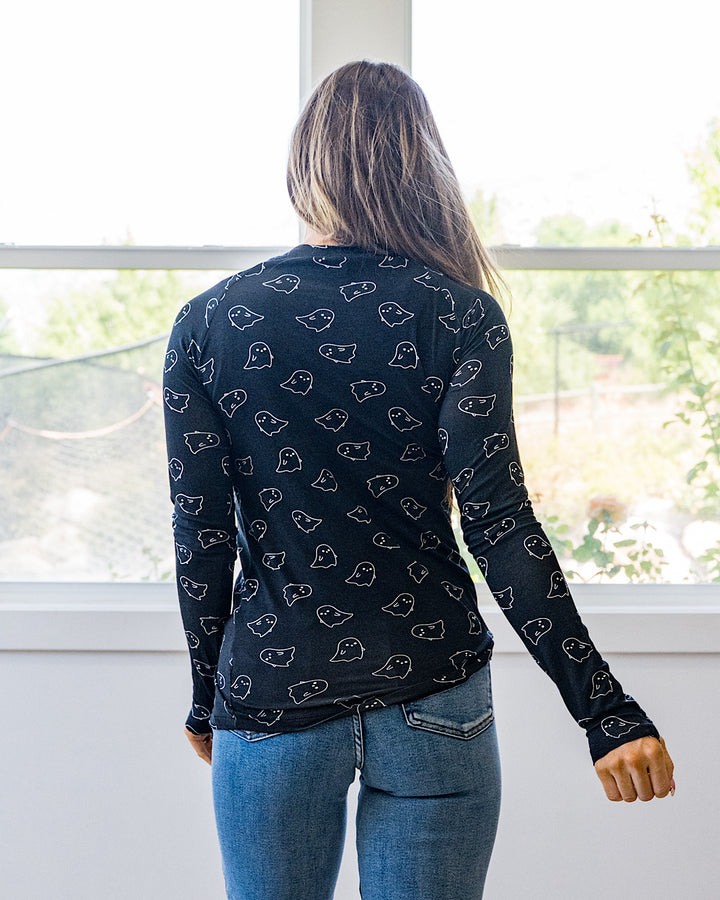 NEW! Blair Long Sleeve Top - Midnight Ghosts