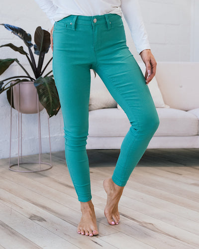 Hyperstretch Skinny Jeans - Sea Green  YMI   