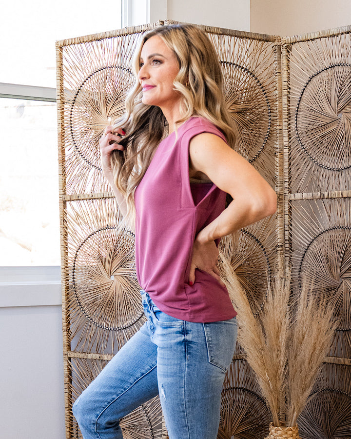 NEW! Kenzie Knit Top - Marsala Staccato