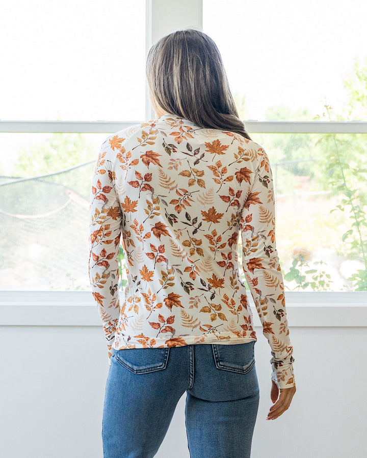 NEW! Blair Long Sleeve Top - Harvest Leaves