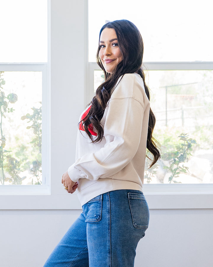 NEW! USA Ivory Sweatshirt Tres Bien
