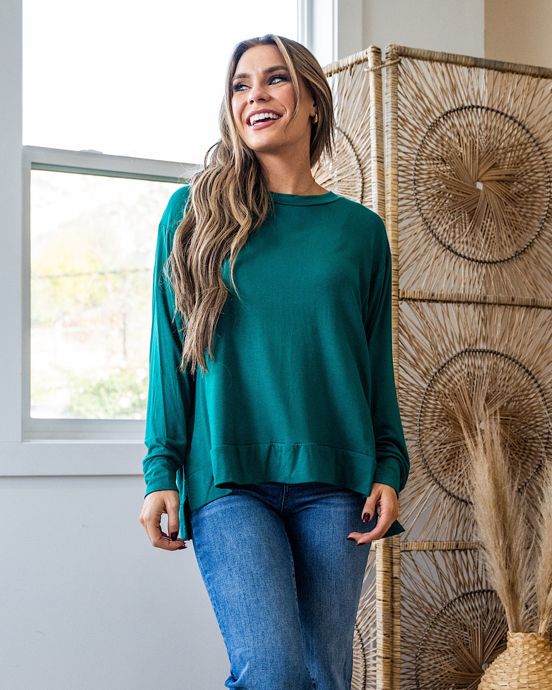 NEW! Eve Dolman Sleeve Top - Hunter Green Sew In Love