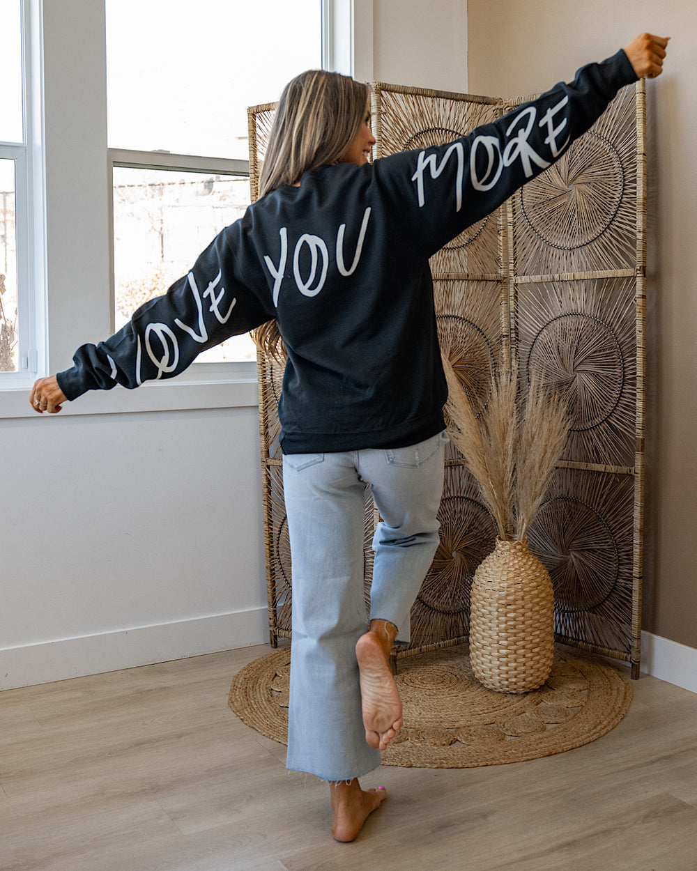 NEW! Love You Mean It Black Sweatshirt Southern Bliss