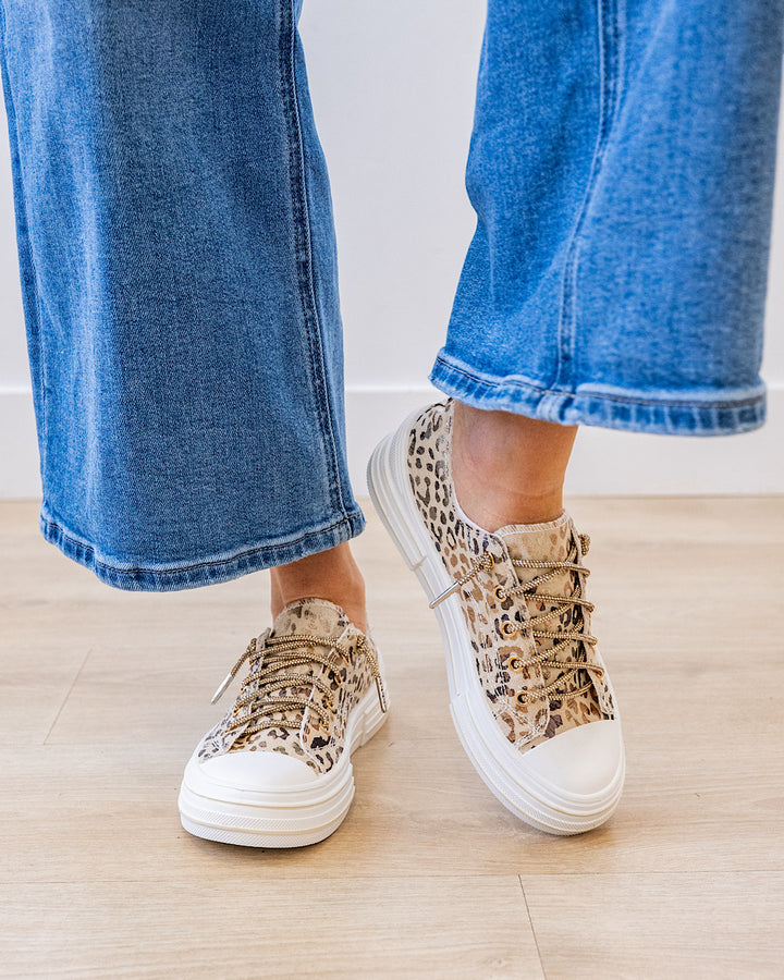 NEW! Very G Aman Prints Sneakers - Natural Leopard Very G