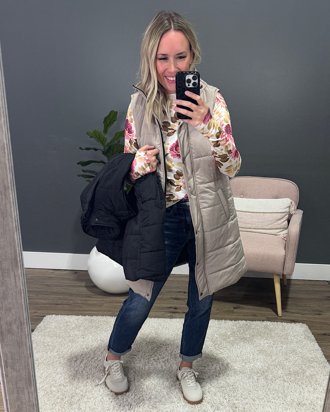 Harlow Long Vest - Latte Michelle Mae