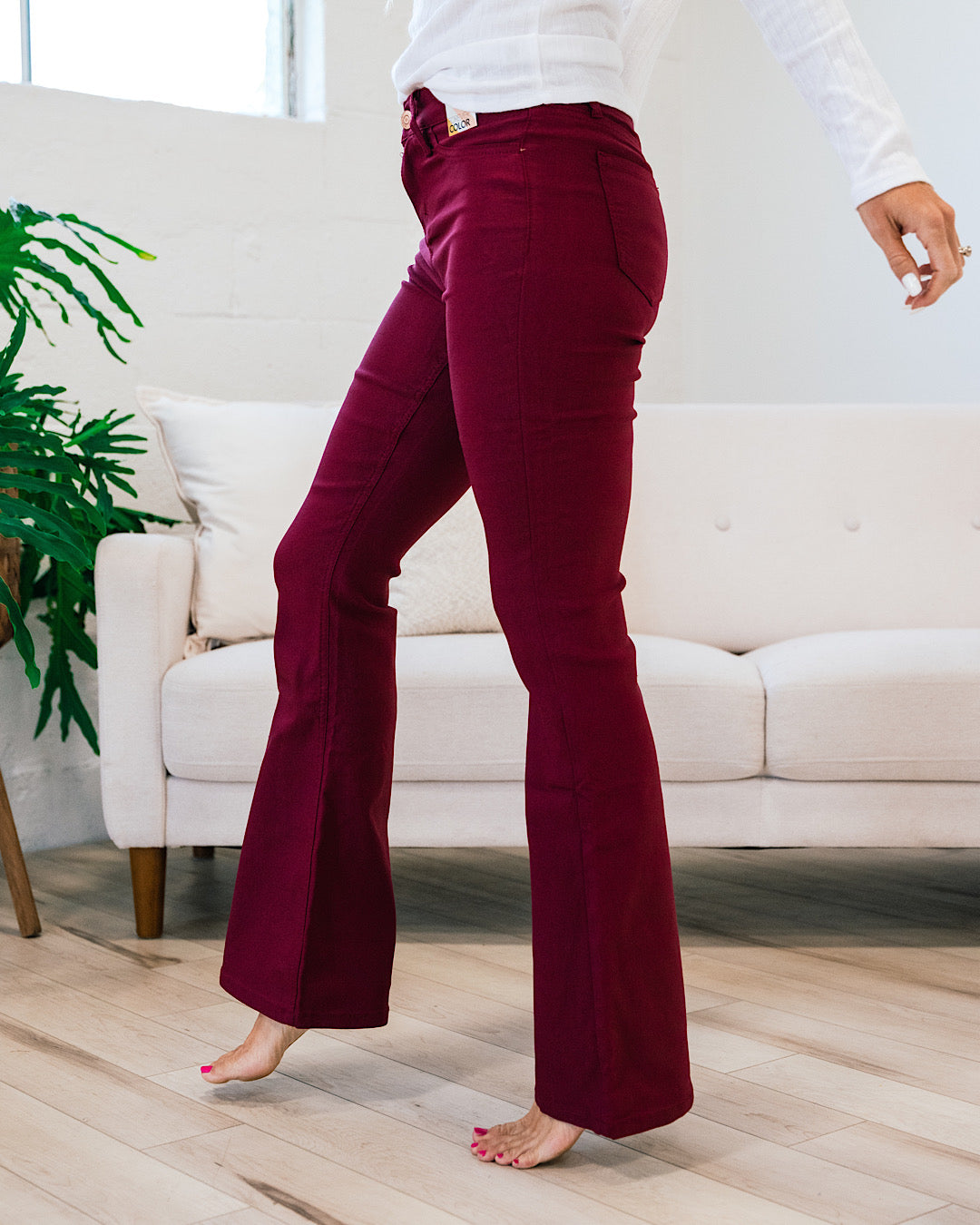 NEW! Hyperstretch Flare Jeans Regular and Plus - Dark Rose  YMI   