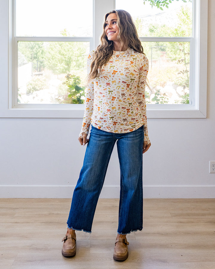 NEW! Blair Long Sleeve Top - Harvest Bows