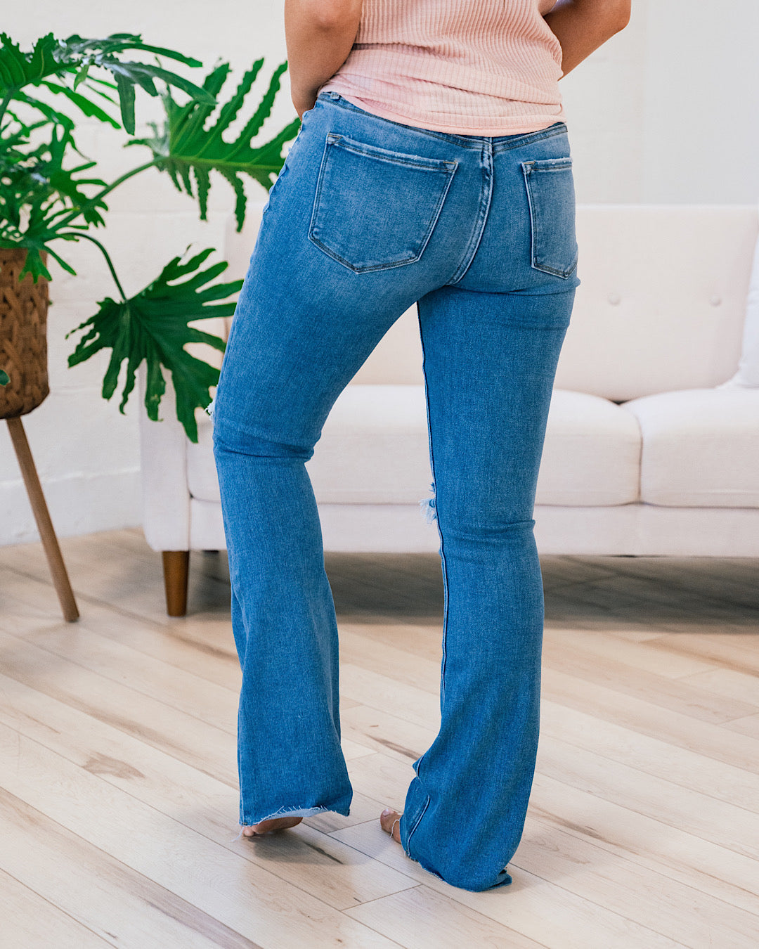 NEW! Kancan Right Here Distressed Knee Bootcut Jeans  KanCan   