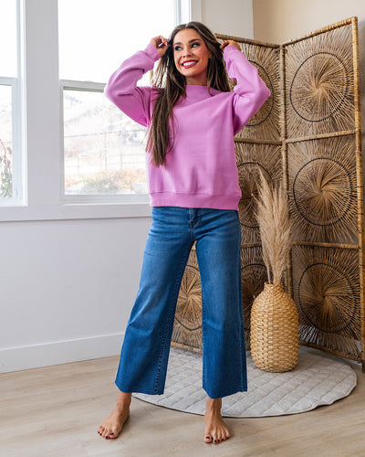 NEW! Cozy Crewneck Sweatshirt - Bright Mauve