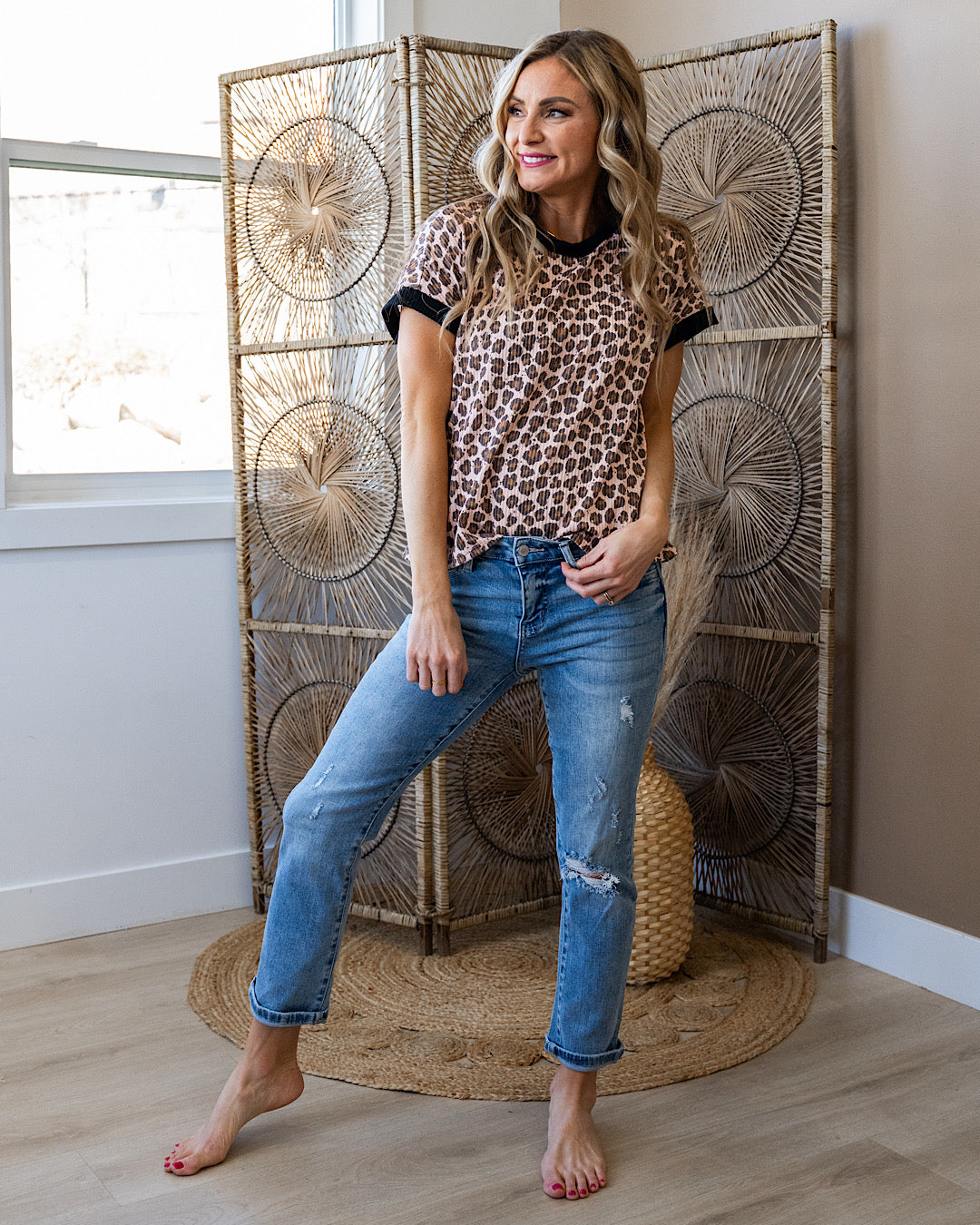 NEW! Dina Corded Leopard Top Lovely Melody