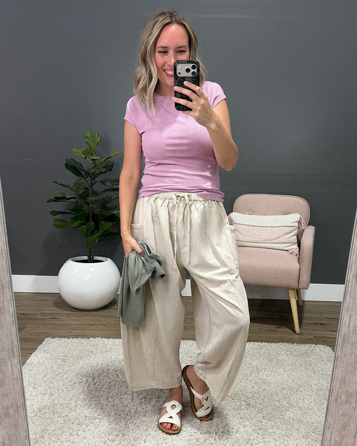NEW! Piper Cap Sleeve Ribbed Top - Soft Sage Be Cool