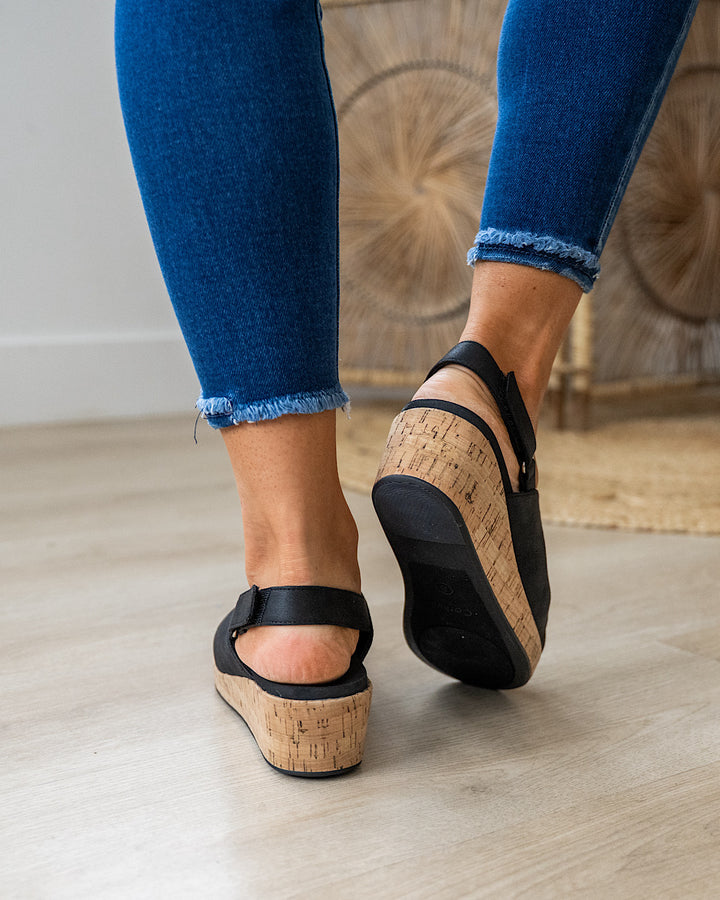 Corkys Low Temps Wedge Clogs - Black Corkys Footwear
