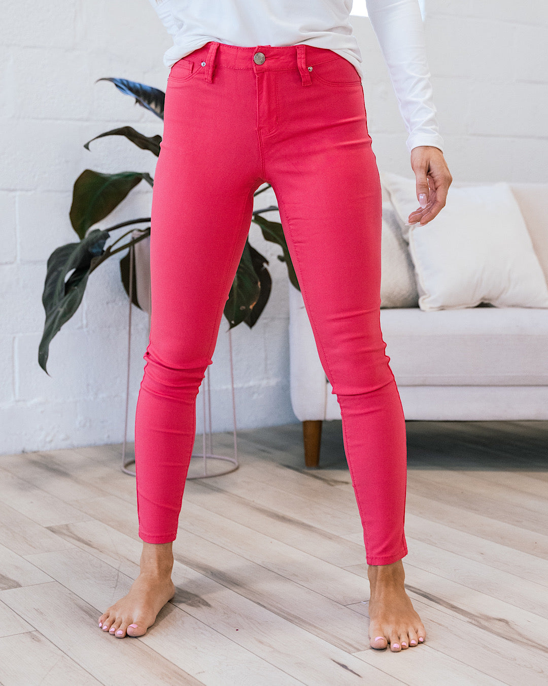 Hyperstretch Skinny Jeans - Shell Pink  YMI   