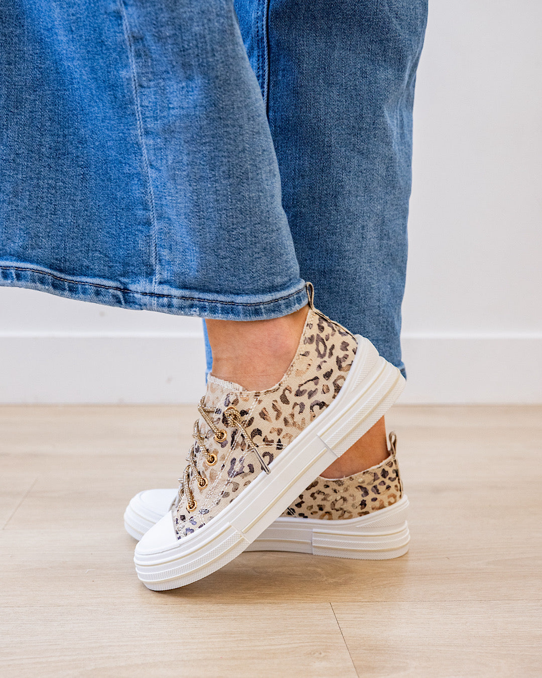 NEW! Very G Aman Prints Sneakers - Natural Leopard Very G