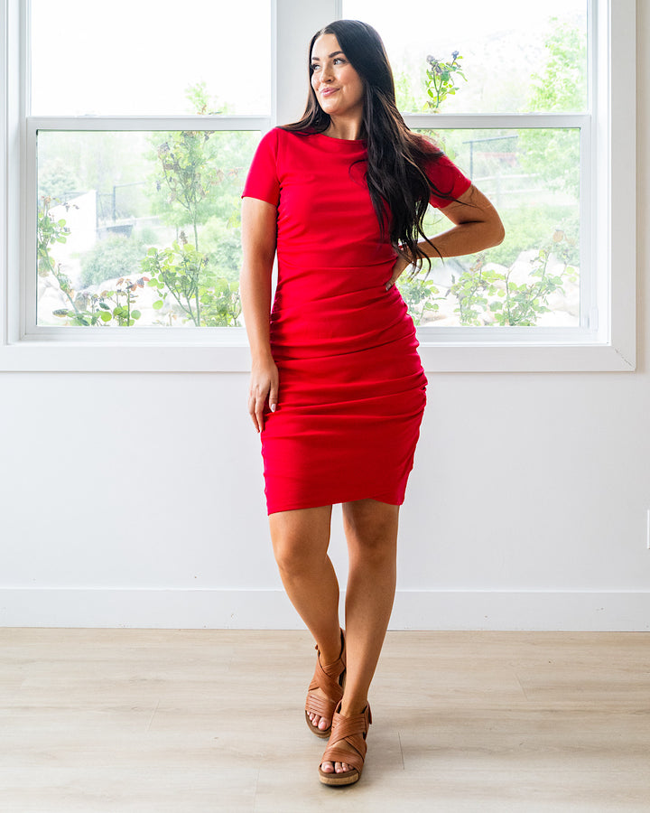 NEW! Ampersand Ave Better Than Basics Dress - Red Ampersand Ave