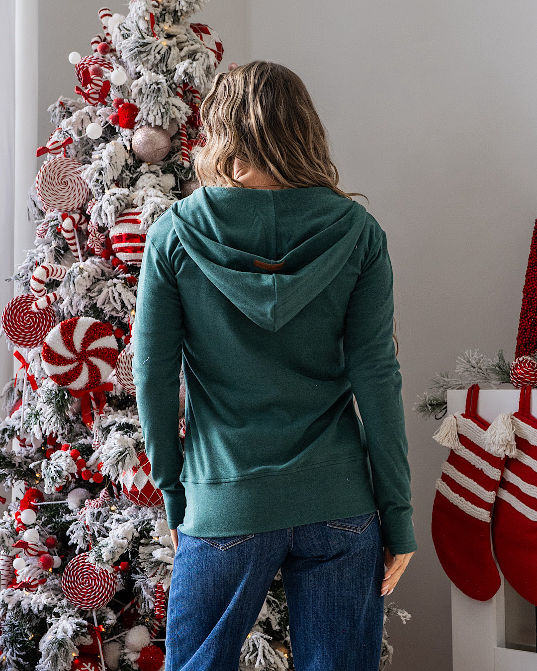 NEW! Ampersand Ave Performance Fleece FullZip Sweatshirt - Evergreen