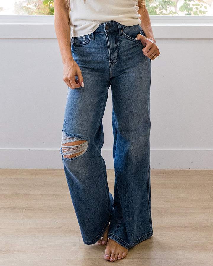 NEW! Judy Blue See You Soon Retro Wide Leg Jeans