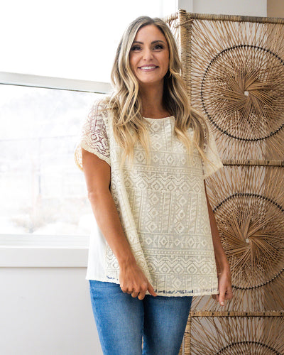 NEW! Jan Cream Embroidered Top  Sew In Love   