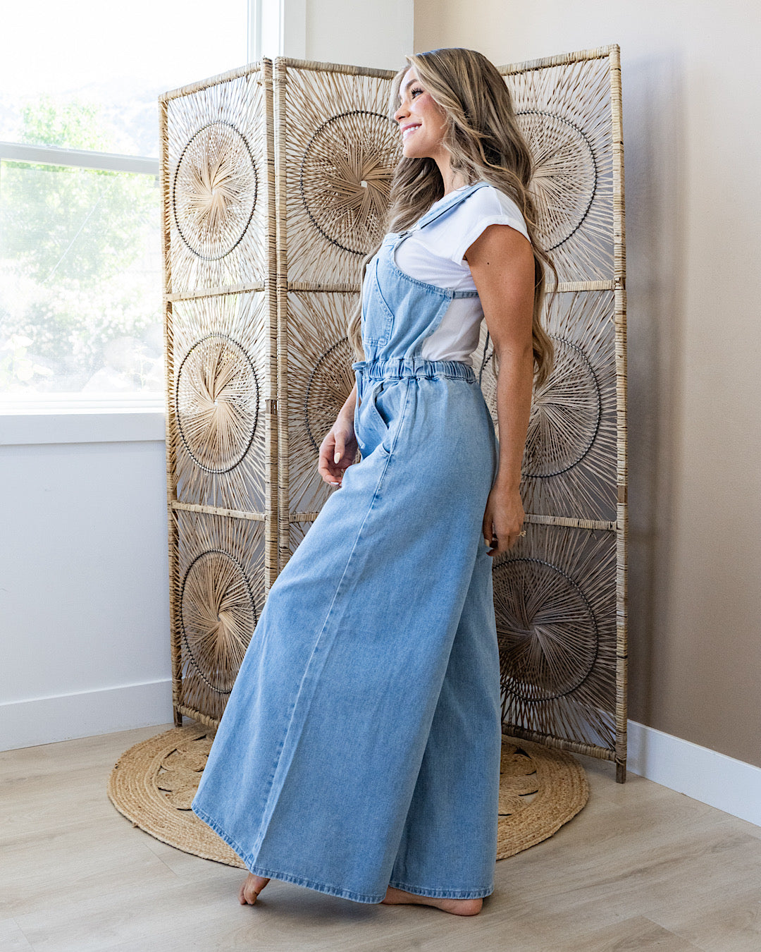 Jamie Drawstring Wide Leg Overalls