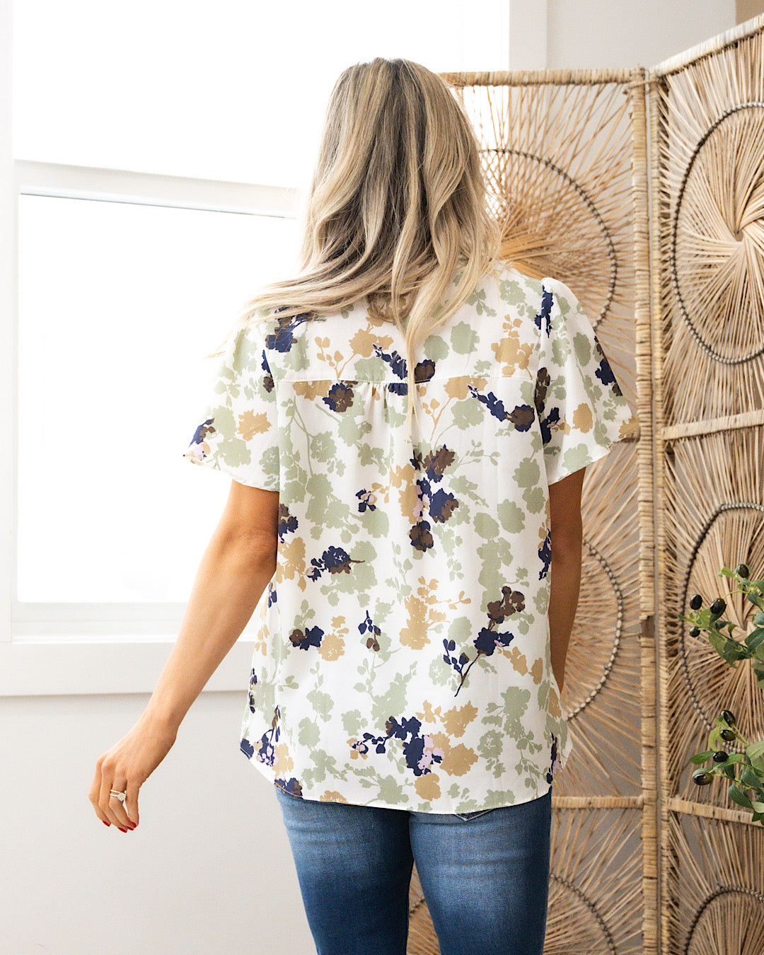 Sophie Sage Floral Flutter Sleeve Top  Sew In Love   