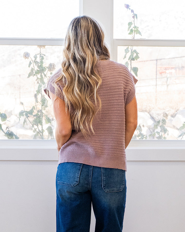 NEW! Blindsided Crochet Knit Top - Lilac