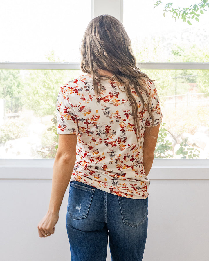 NEW! Sophie V Neck Top - Autumn Watercolor Michelle Mae