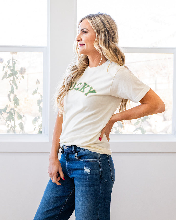 NEW! Lucky Cream Tee Kissed Apparel