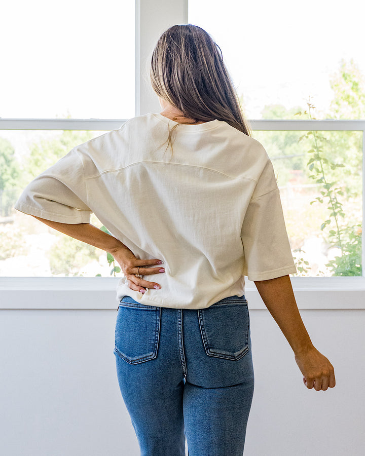 NEW! Annie Oversized Soft Knit Top - Cream