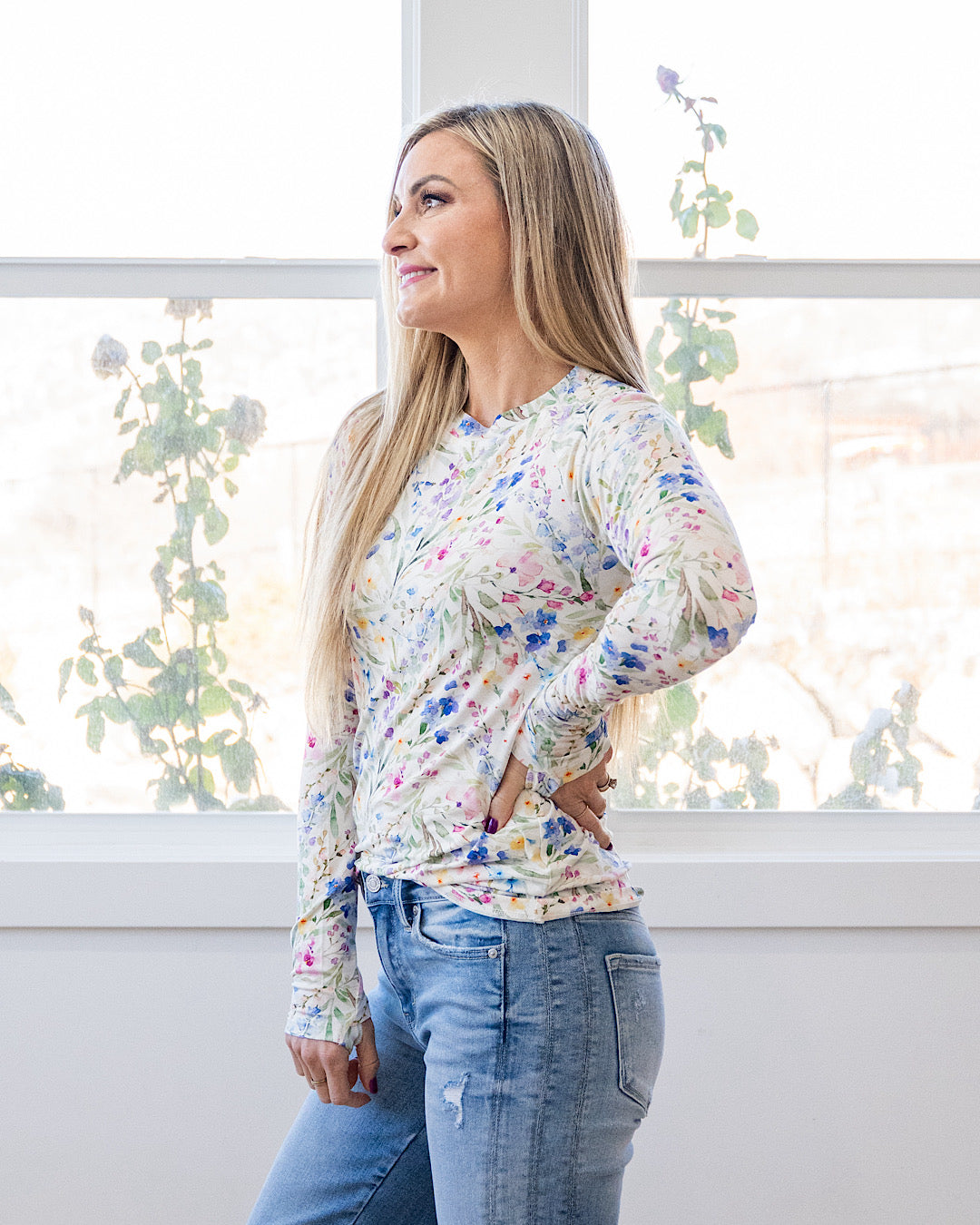 NEW! Blair Long Sleeve Top - Cottage Floral