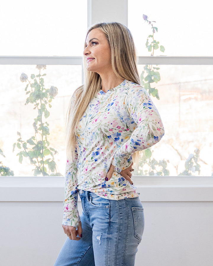 NEW! Blair Long Sleeve Top - Cottage Floral
