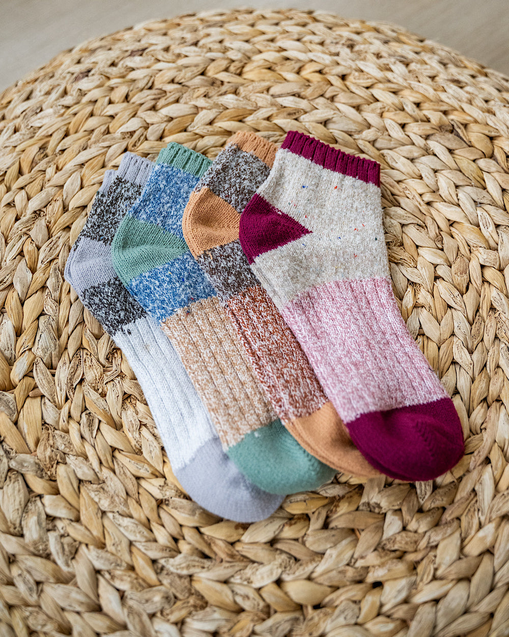 NEW! Cozy Marled Color Block Socks - 4 Options Very J