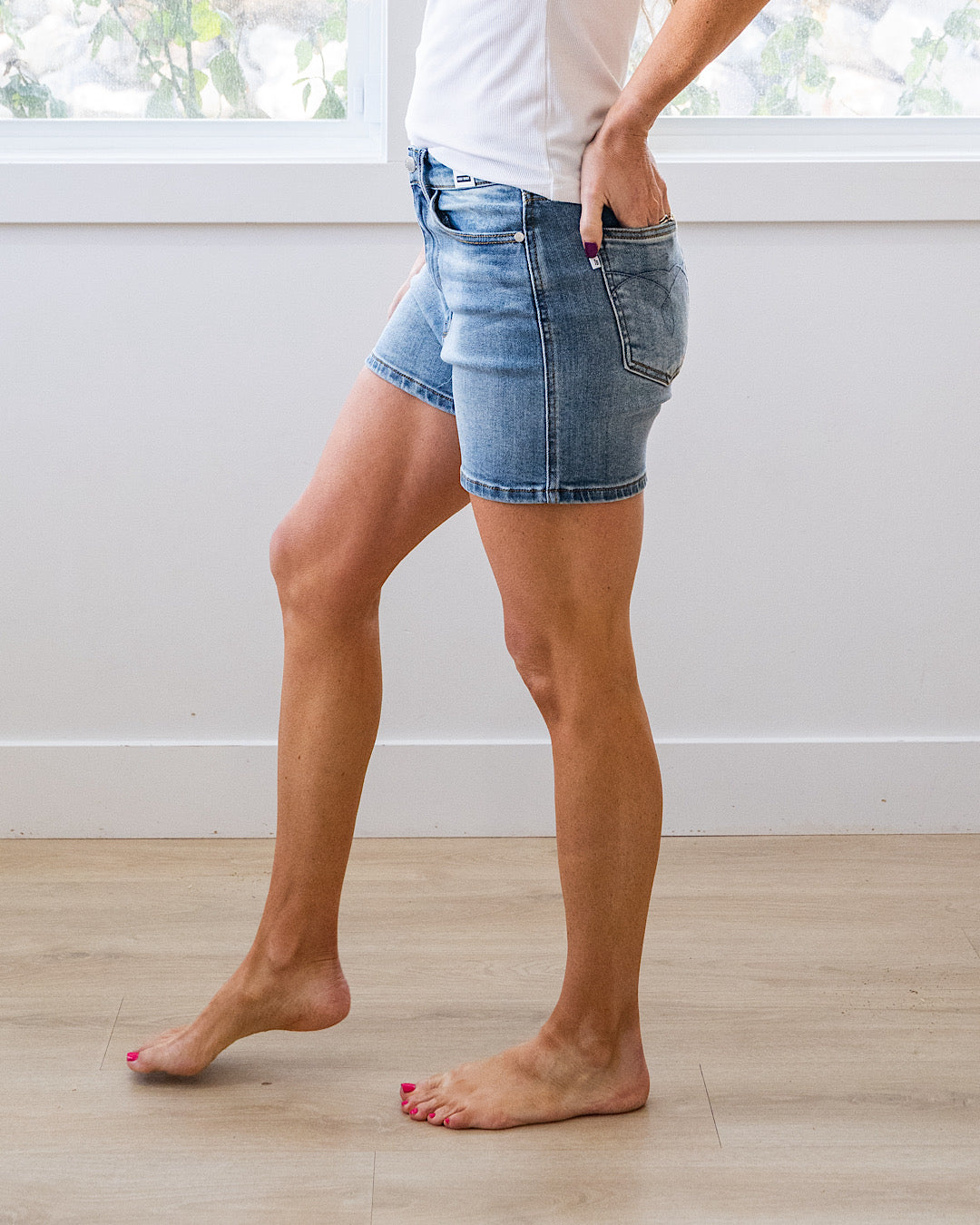 Judy Blue Don't Go Non Distressed Jean Shorts Judy Blue