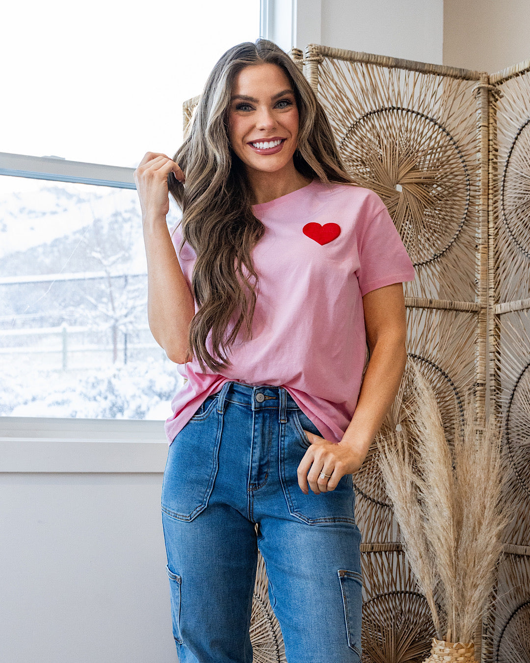 NEW! Puff Heart Ballet Pink Tee Tres Bien