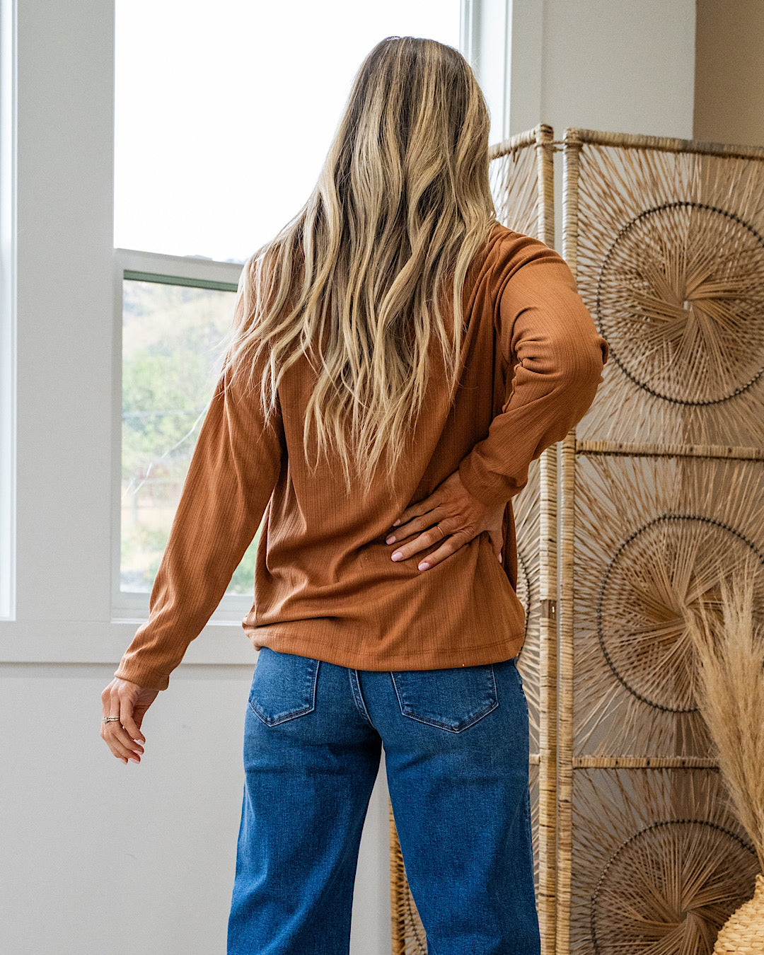 NEW! Jessica Textured Crewneck Top - Butterscotch  Sew In Love   