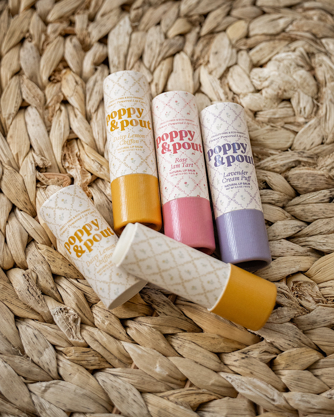 NEW! Poppy & Pout Lip Balm Cottage Collection - 3 Flavors
