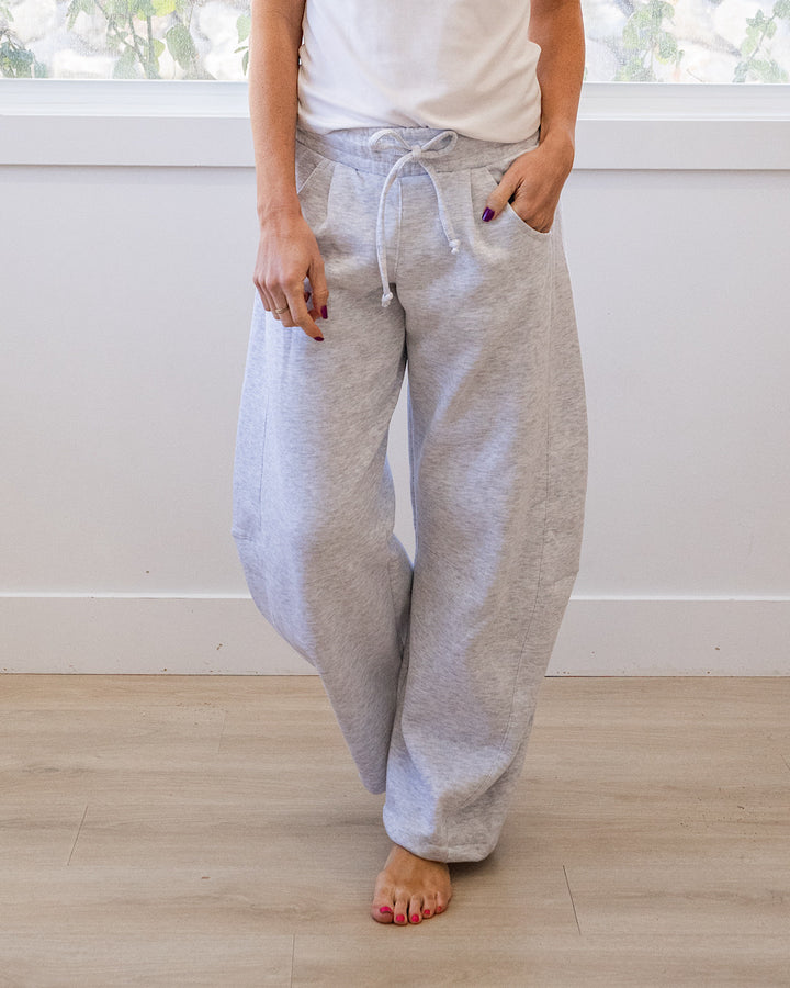 NEW! Micael Barrel Leg Lounge Pants - Ice Gray