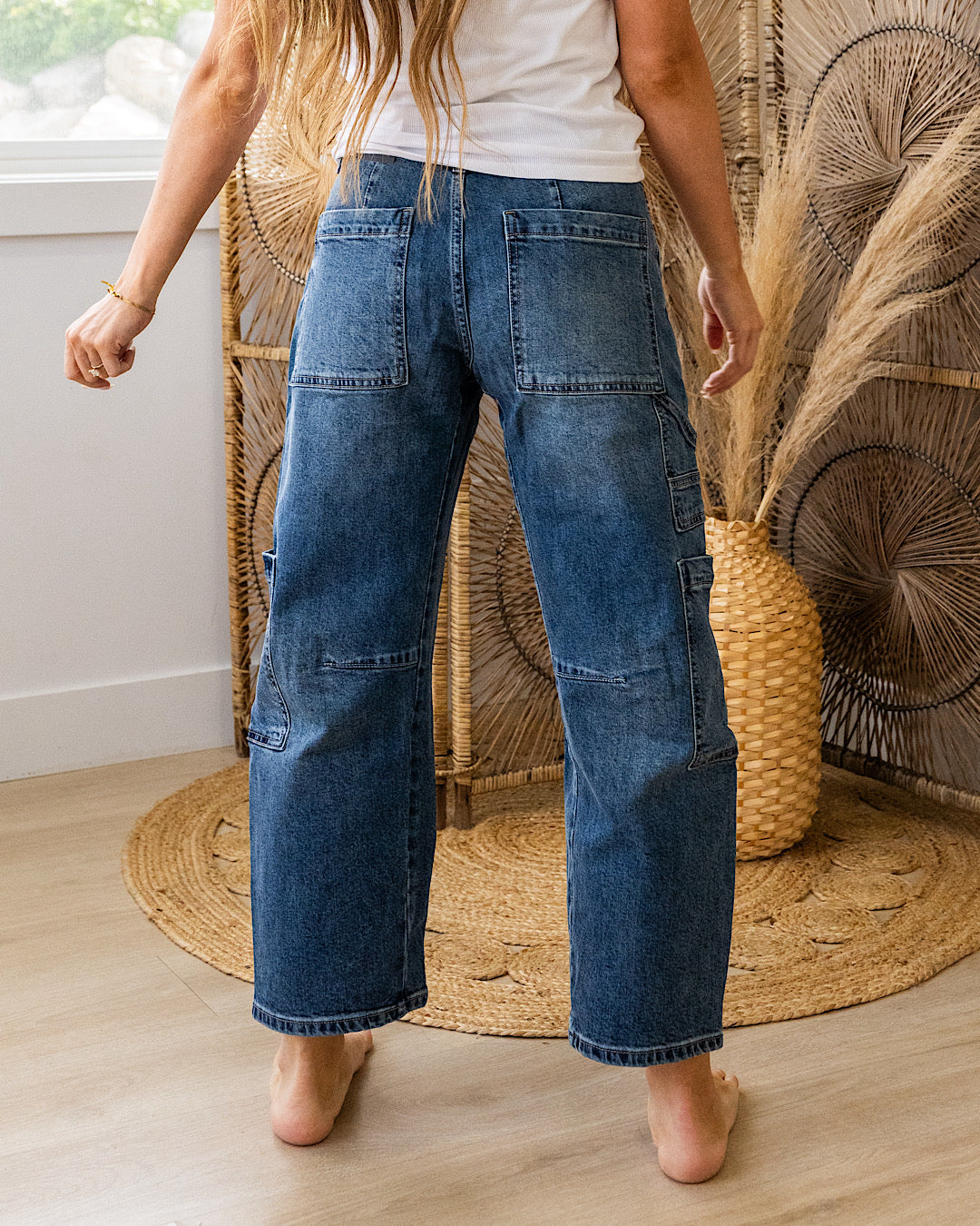 NEW! KanCan All I Know Cargo Barrel Jeans KanCan