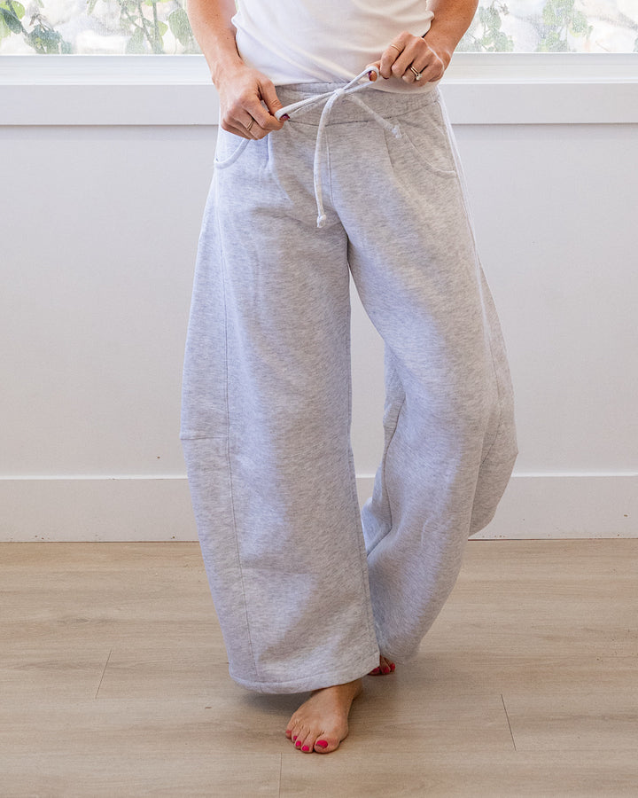 NEW! Micael Barrel Leg Lounge Pants - Ice Gray