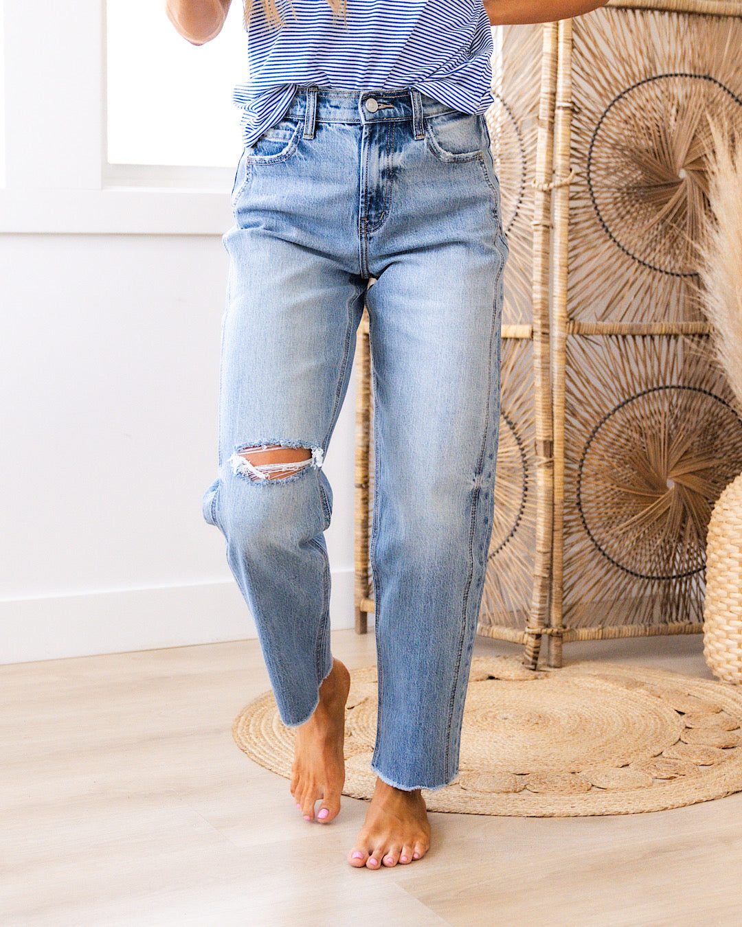 NEW! KanCan Rose Non Distressed 90's Jeans  KanCan   