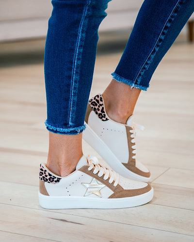 NEW! Miel Sneakers - Tan & Leopard  Makers   