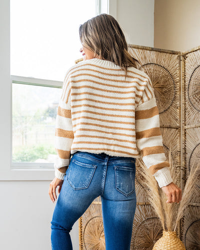 NEW! Jasmine Caramel Stripe Chenille Sweater Wishlist