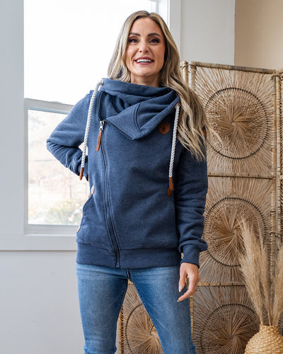 NEW! Wanakome Athena Full Zip Hoodie - Navy Wanakome