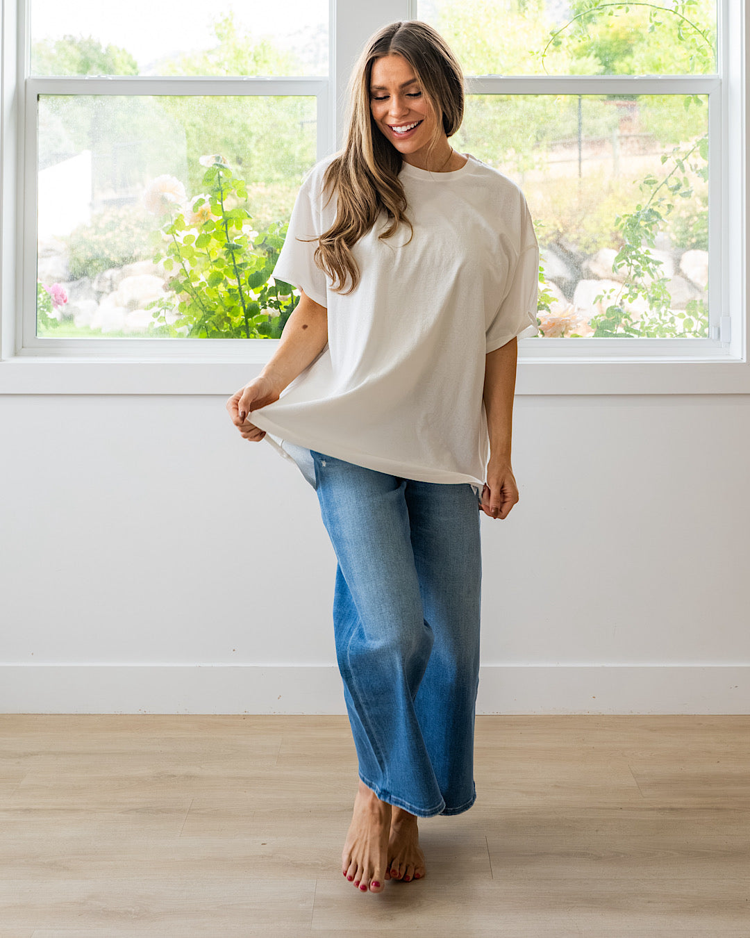 NEW! Oversized Mineral Wash Tee - Ivory