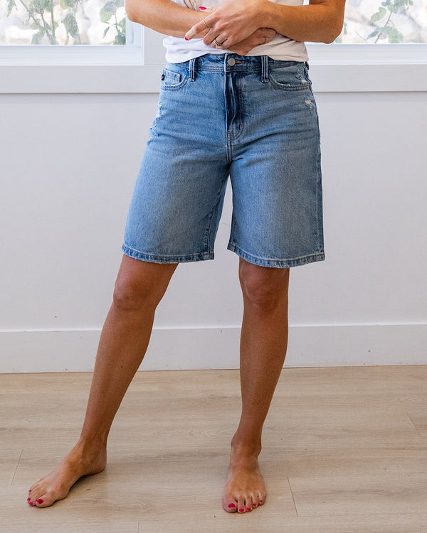 KanCan No Drama Low Slung Baggy Jean Shorts KanCan