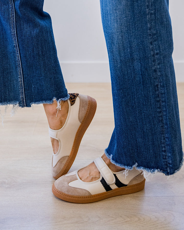 NEW! Corkys Calm Down Mary Jane Sneakers - Sand Combo
