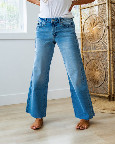 KanCan Nadia Non Distressed Wide Leg Jeans  KanCan   