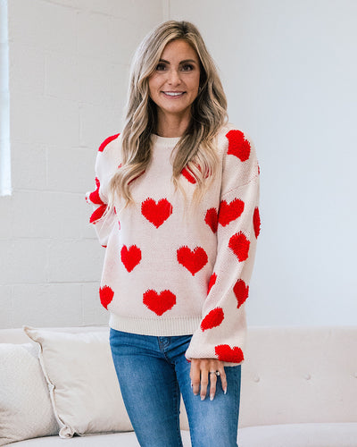 Red Heart Sweater FINAL SALE  Lovely Melody   