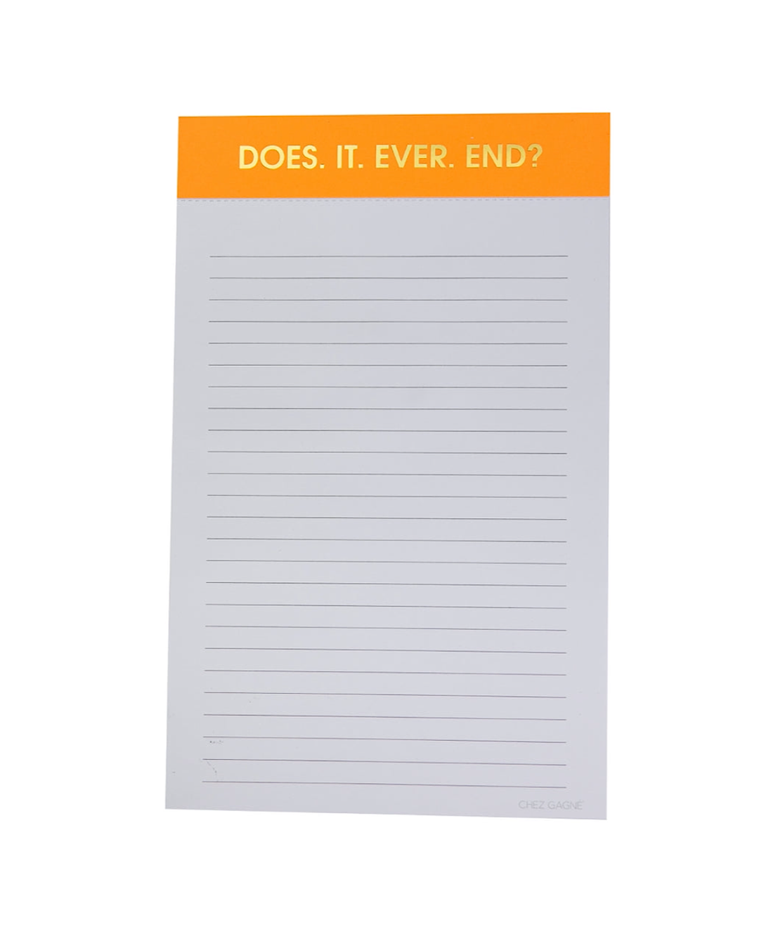 NEW! Note Pads - 5 Sayings Chez Gagne One Size Does It Ever End