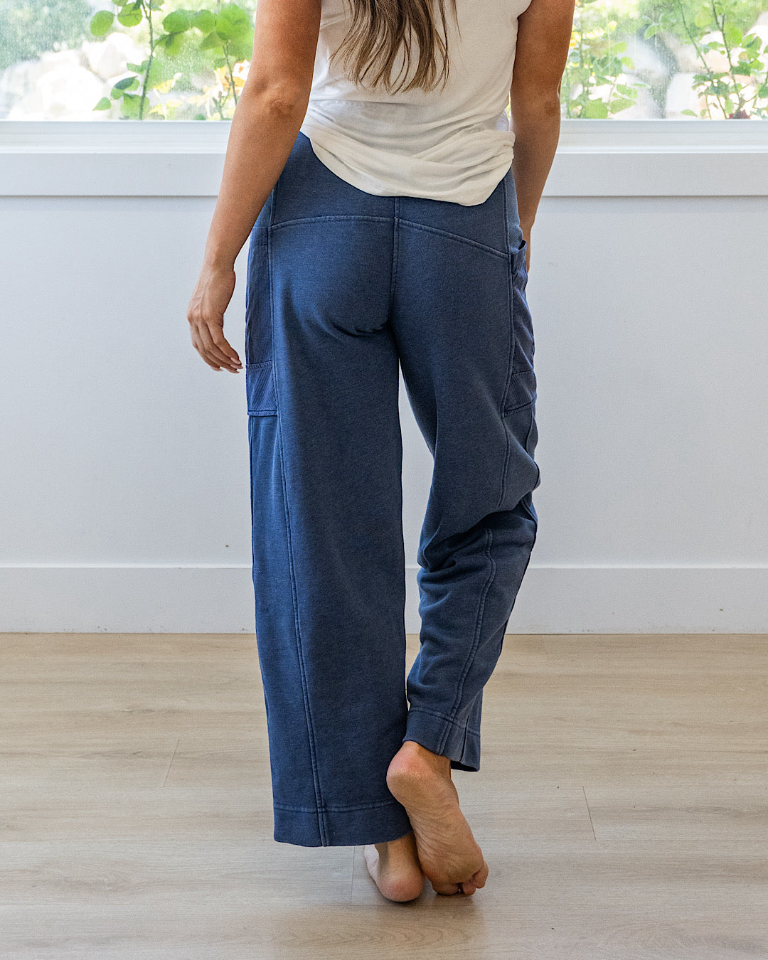 NEW! Rae Mode Terry Comfy Pants - Navy