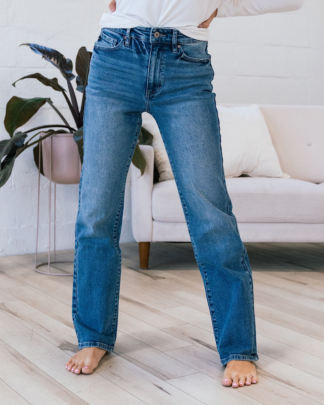 KanCan Kathleen Non Distressed Straight Jeans  KanCan   